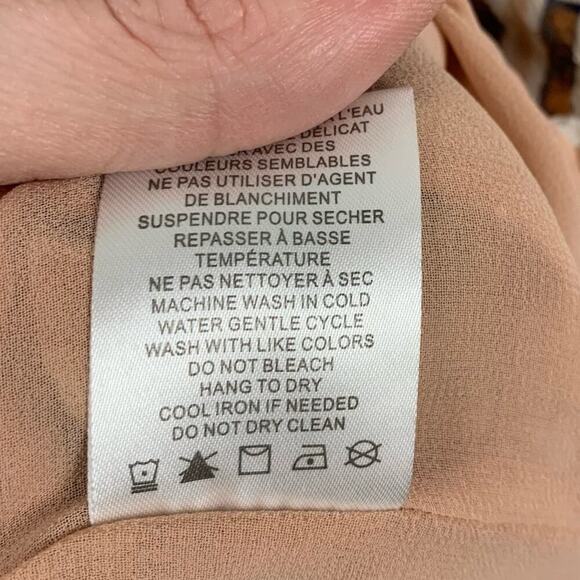 Joie Women Floral Swiss Dot 3/4 Sleeve Pink Blouse Top Spring Office Large - Picture 7 of 8